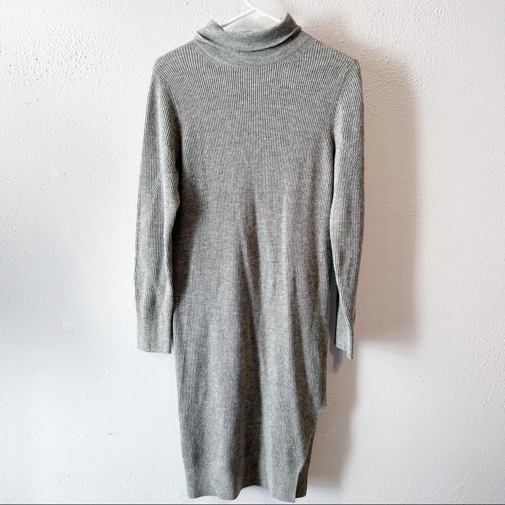 All Saints gray ribbed Roza dress wool cashmere blend size small